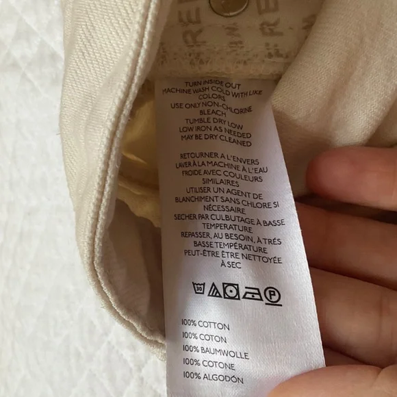 Free People We The Free Tennessee Low-Rise Boyfriend Jeans Size 30 Ecru - Picture 15 of 16